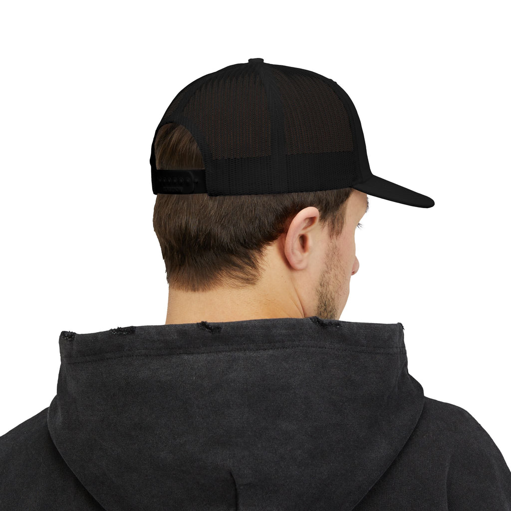 Embroidered Trucker Cap — Red Mothman Apparel Patch
