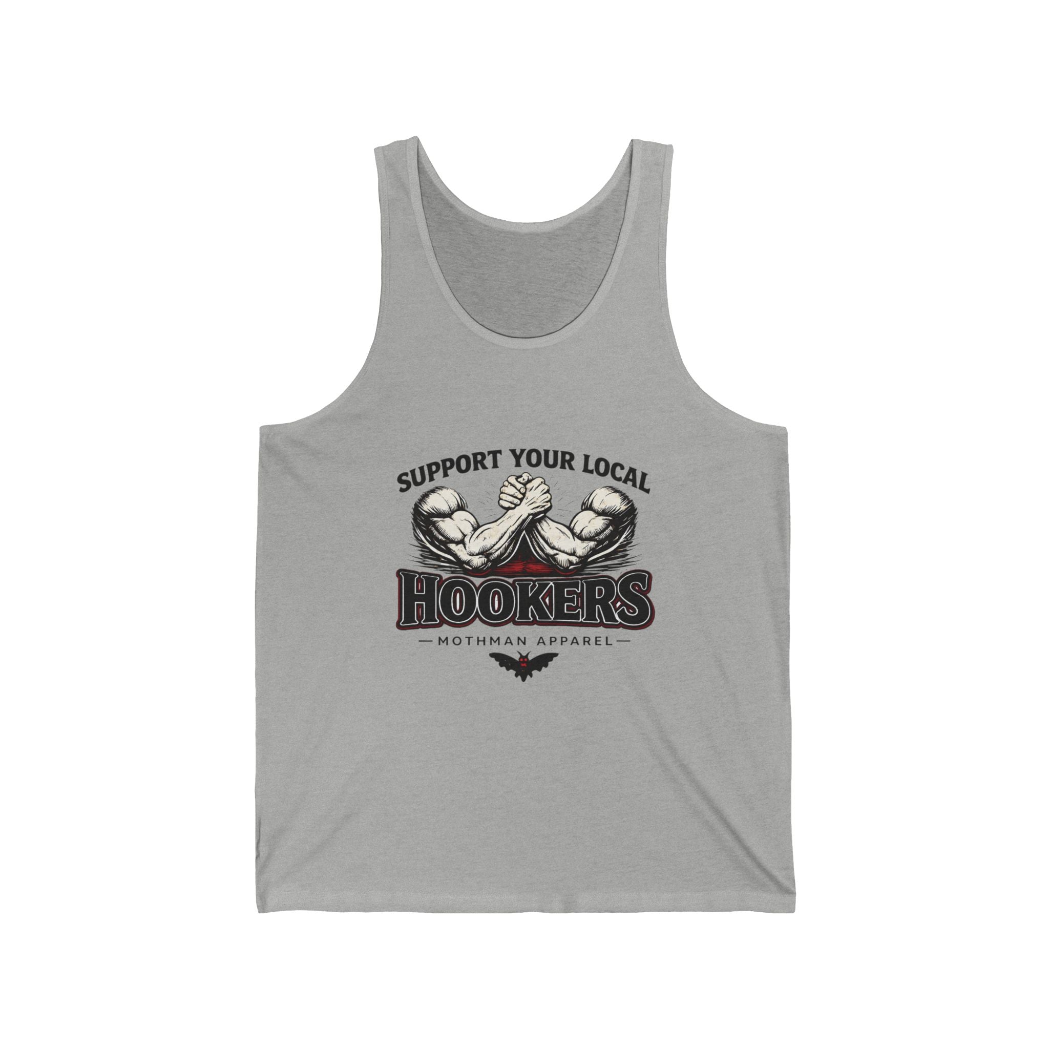 Support Your Local Hookers Tank Top — Vintage Fishing Crew Muscle Tee