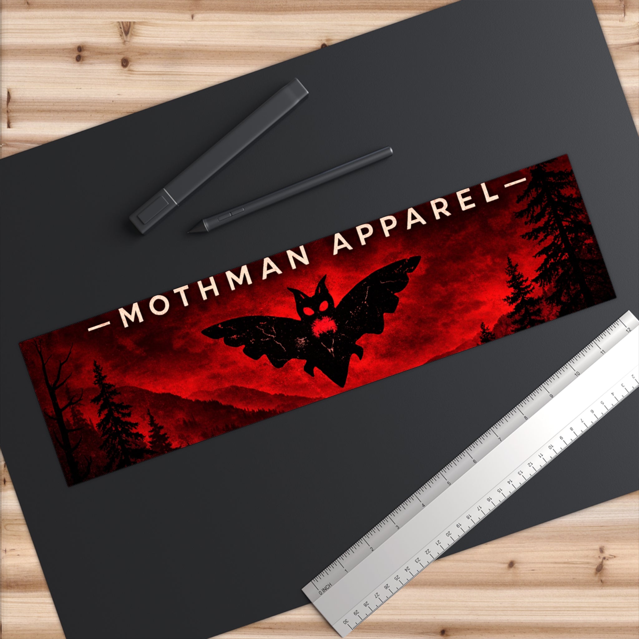 Mothman Apparel Red Forest Bumper Sticker