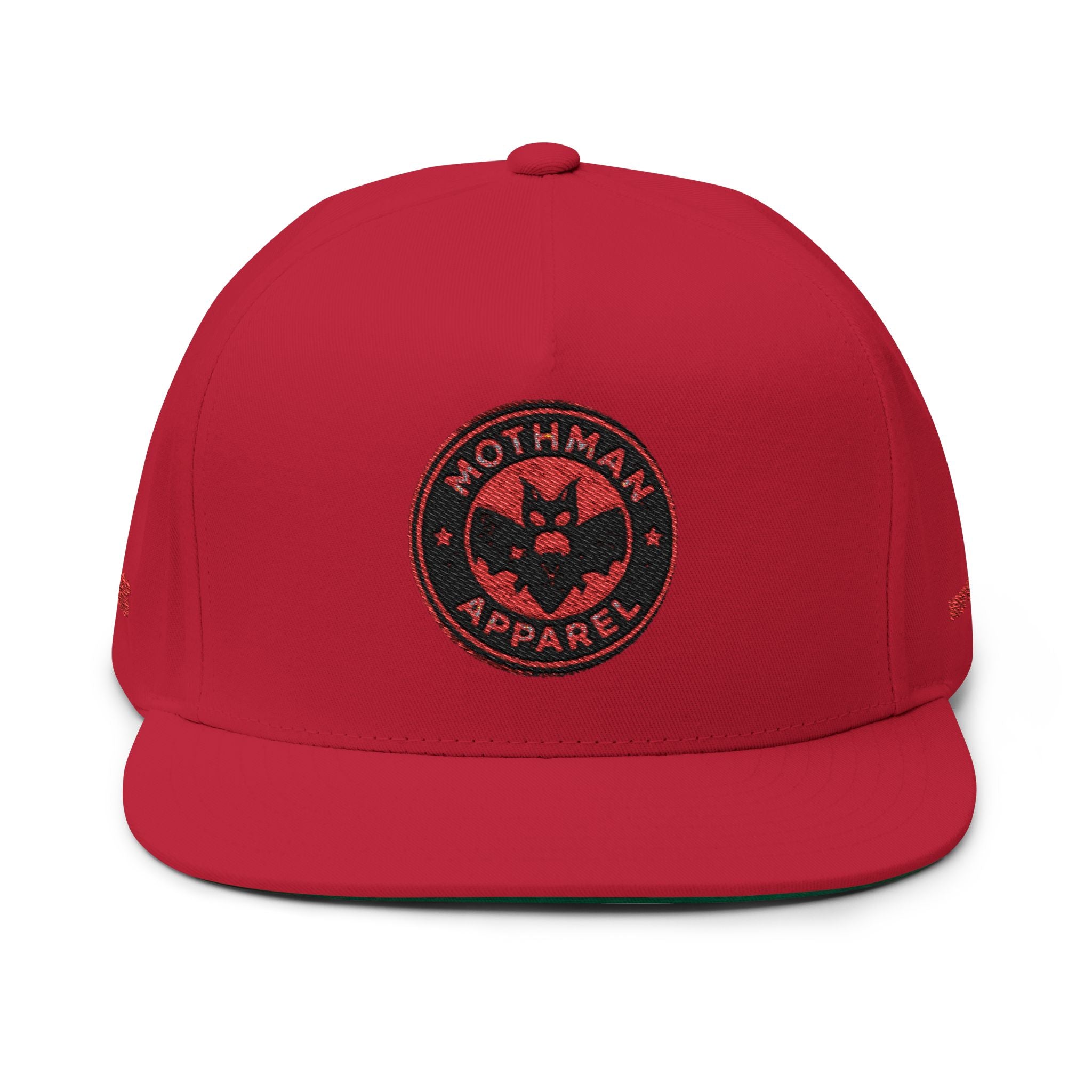 Mothman Apparel Embroidered Flat Bill Cap