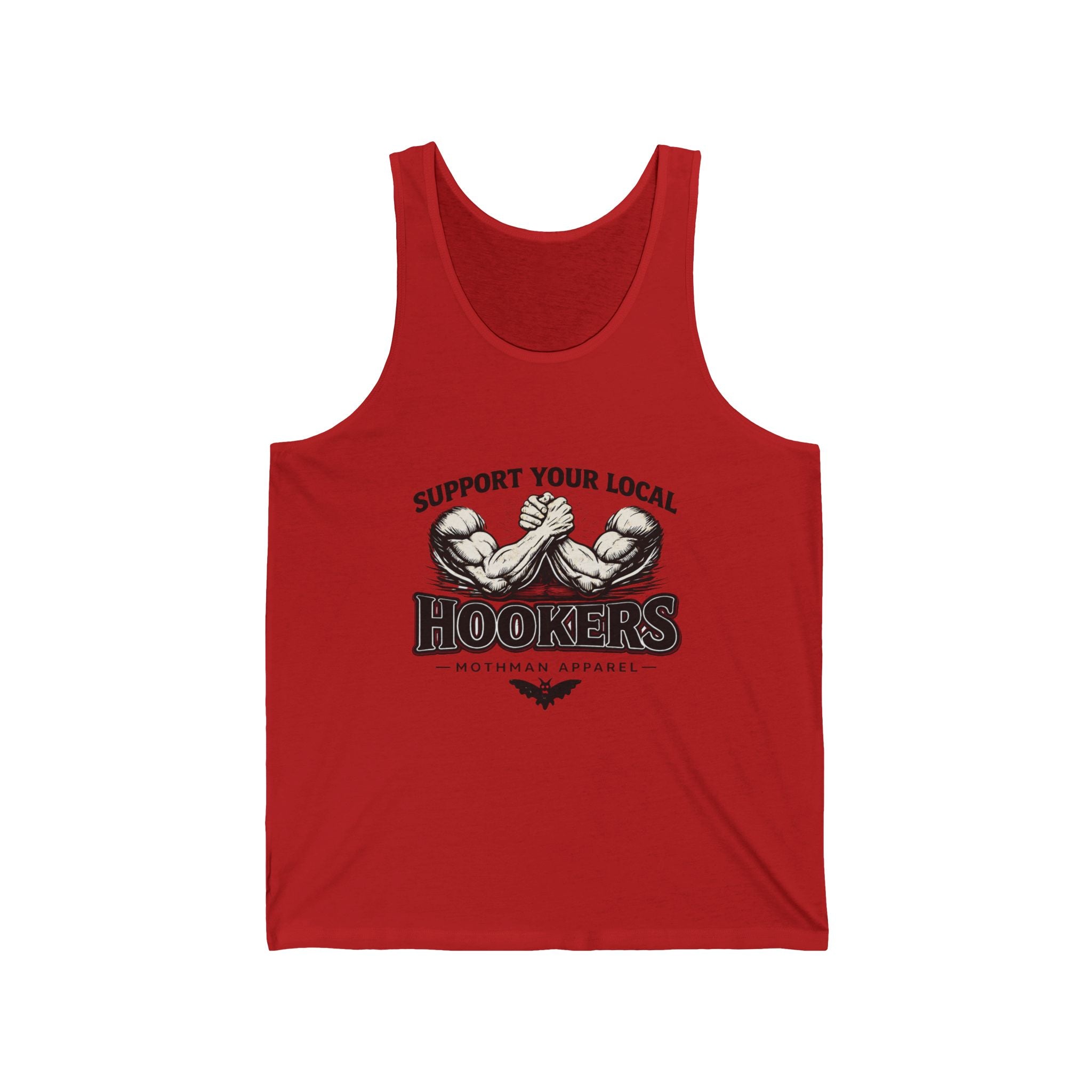 Support Your Local Hookers Tank Top — Vintage Fishing Crew Muscle Tee