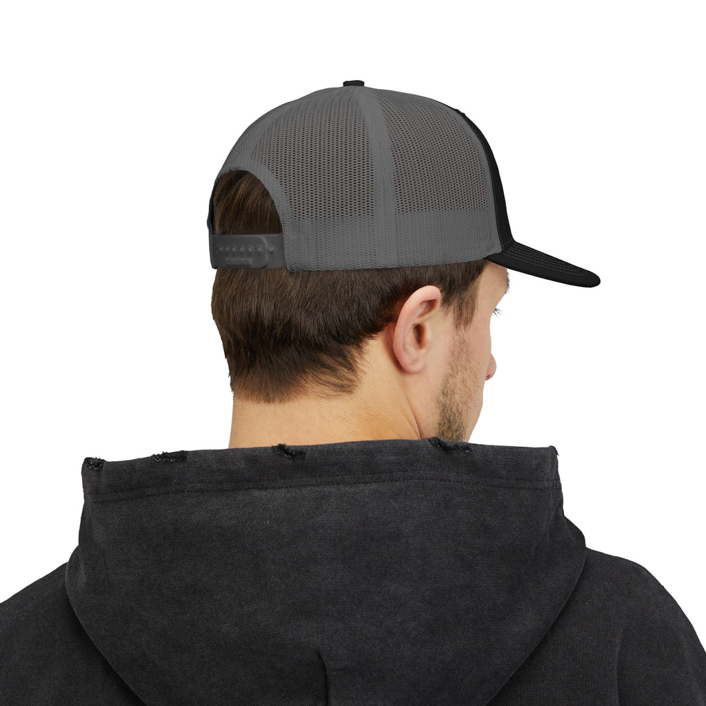 Embroidered Trucker Cap — Red Mothman Apparel Patch