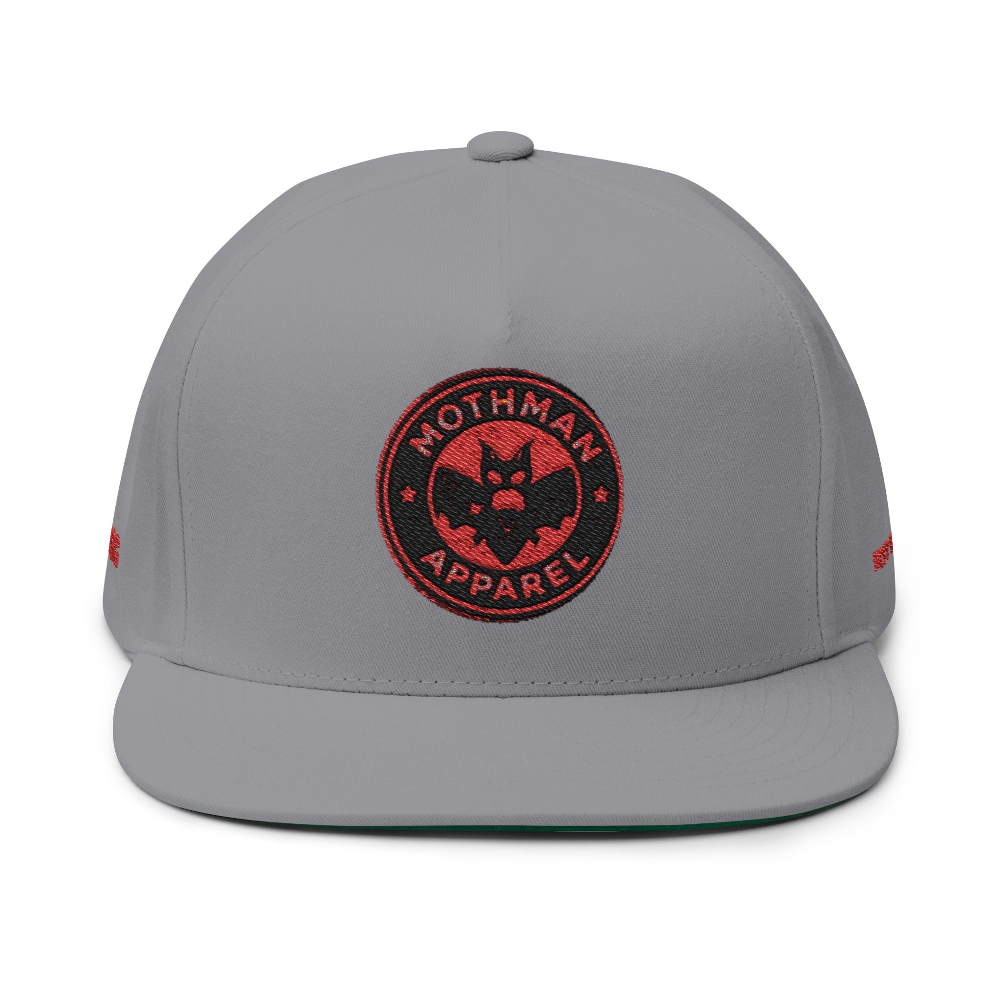 Mothman Apparel Embroidered Flat Bill Cap