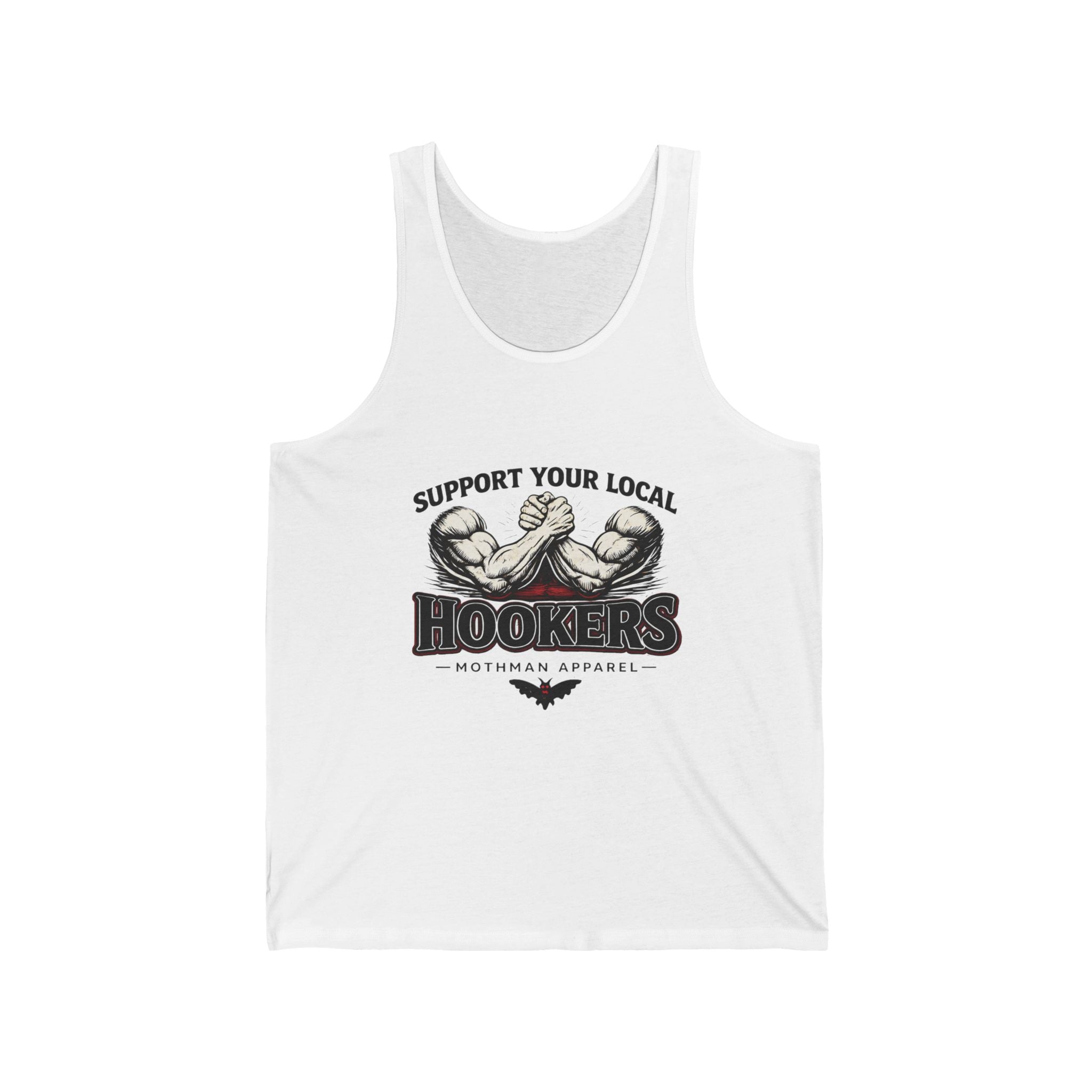 Support Your Local Hookers Tank Top — Vintage Fishing Crew Muscle Tee