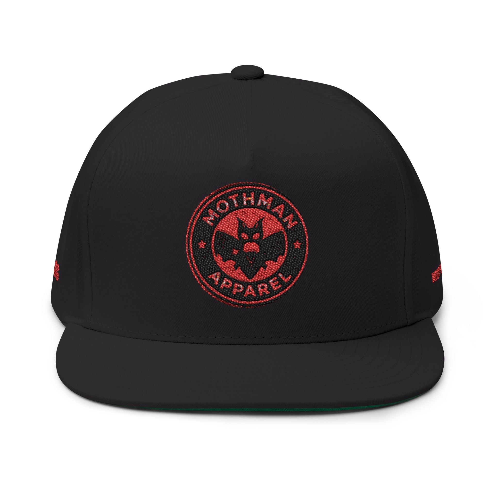 Mothman Apparel Embroidered Flat Bill Cap